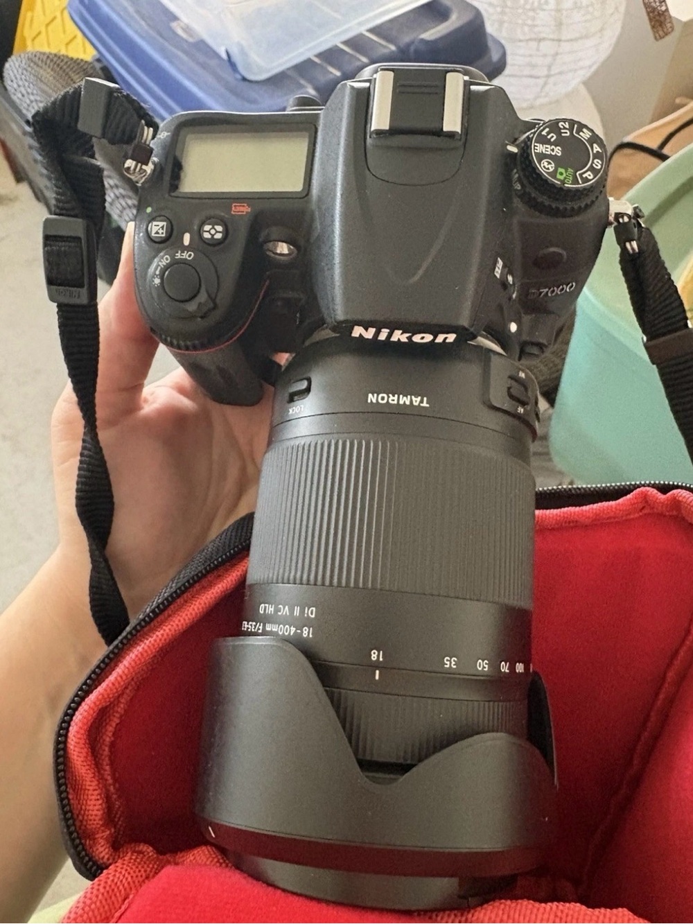 nikon d7000 with Tamron 18mm-400mm lens And Case